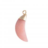 Gemstone Pendants Jewelry with Brass gold color plated Sold By PC