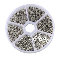 Zinklegierung Zwischenperlen, antik silberfarben plattiert, DIY & gemischt & Schwärzen, frei von Nickel, Blei & Kadmium, 6-9mm, 300PCs/Box, verkauft von Box