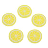 Alimentation Résine Cabochon, Citron, bijoux de mode & DIY, Jaune, 19x2mm, Environ 100PC/sac, Vendu par sac