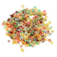 Alimentos Resina Cabochon, frutofruto, joias de moda & DIY, cores misturadas, 6x6.5x0.7mm-4.5x0.7mm, Aprox 1000PCs/Bag, vendido por Bag