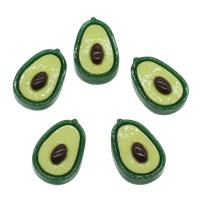 Eten Resin Cabochon, Hars, Avocado, mode sieraden & DIY, 16.50x25x6.50mm, Ca 100pC's/Bag, Verkocht door Bag