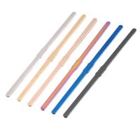 Edelstahl Armreif Manschette Einstellung, Rechteck, poliert, keine, 6x152mm, 20PCs/Tasche, verkauft von Tasche