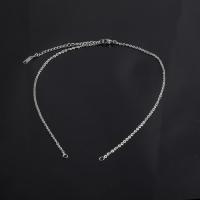 Stainless Steel Nekclace Chain, Roestvrij staal, verschillende lengte voor keuze, oorspronkelijke kleur, 2mm, 20pC's/Bag, Verkocht door Bag