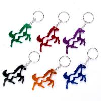 Alliage d'aluminium fermoir à clé, cheval, Placage, bijoux de mode & pour femme, Couleur aléatoire, 8mm, 6PC/sac, Vendu par sac