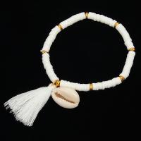 Arcilla polimero Pulsera, con cordón de nylon & Nácar, chapado, Joyería & para mujer, más colores para la opción, Vendido para 6.6 Inch Sarta