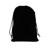 Baumwollsamt Drawstring Tasche, Tragbar & nachhaltiges & verschiedene Größen vorhanden, schwarz, 100/Menge, verkauft von Menge