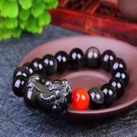 Multicolour Agate Bracelet with Red Agate Mythical Wild Animal Carved polished & Unisex Sold Per Approx 8 Inch Strand