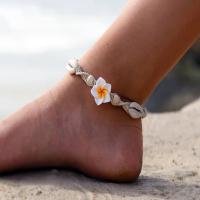 Polymer Clay anklet, med Shell, forgyldt, mode smykker & for kvinde, flere farver til valg, Solgt af Strand