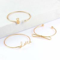 alliage de zinc Set de bracelet, bracelet de manchette & bracelet, Placage, trois pièces & styles différents pour le choix & pour femme & avec strass, protéger l'environnement, sans nickel, plomb et cadmium, Longueur 7.5 pouce, Vendu par fixé