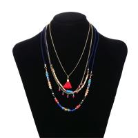 Collier de bijoux en alliage de zinc, avec Seedbead & Nylon, Placage, bijoux de mode & pour femme, plus de couleurs à choisir, protéger l'environnement, sans nickel, plomb et cadmium, 50-80cm, Vendu par brin