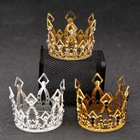 liga de zinco Tiaras, with cristal, banhado, joias de moda & para crianças, Mais cores pare escolha, níquel, chumbo e cádmio livre, 60x63mm, vendido por PC