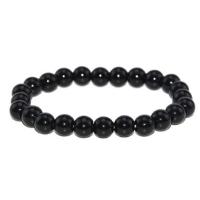 Lava Bracelet with Abrazine Stone & Black Stone & Unisex black nickel lead & cadmium free 8mm Sold Per 6.7 Inch Strand