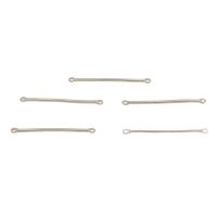 Edelstahl Schmuckverbinder, verschiedene Größen vorhanden & 1/1-Schleife, originale Farbe, Bohrung:ca. 1mm, 100PCs/Tasche, verkauft von Tasche