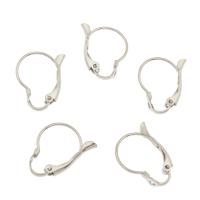 Cruach dhosmálta Hook Earwire, DIY, dath bunaidh, 13x17x2.70mm, Poll:Thart 1.4mm, 100ríomhairí pearsanta/Mála, Díolta De réir Mála