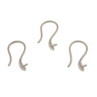 Øretråd i rustfrit stål, Stainless Steel, du kan DIY, oprindelige farve, 9x17x4mm, 100pc'er/Bag, Solgt af Bag