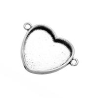 Zinc Alloy Connector Setting Heart plated 1/1 loop nickel lead & cadmium free Approx 2mm Inner Approx 25mm Sold By Bag