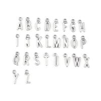 Zinklegering alfabet hangers, Zinc Alloy, De Brief van het alfabet, platinum plated, verschillende stijlen voor de keuze, nikkel, lood en cadmium vrij, Gat:Ca 1mm, 300pC's/Bag, Verkocht door Bag