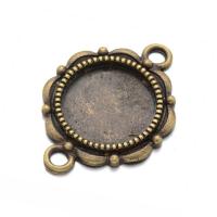 Zinklegering connector settings, Zinc Alloy, plated, 1/1 lus, meer kleuren voor de keuze, nikkel, lood en cadmium vrij, 19.8x27.4mm, Gat:Ca 2mm, Binnendiameter:Ca 14mm, 100pC's/Bag, Verkocht door Bag