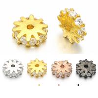 Perline vuote in ottone, placcato, Micro spianare cubic zirconia, nessuno, assenza di nichel,piombo&cadmio, 2x6mm, Foro:Appross. 0.5mm, 5PC/borsa, Venduto da borsa