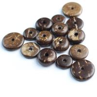 Coconut Spacer Bead polished coffee color Sold By Bag