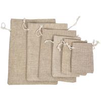 Ligne Sac drawstring, durable & normes différentes pour le choix, beige, 100PC/lot, Vendu par lot