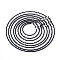 Mens Stainless Steel Hoop orecchino, acciaio inox, placcato, gioielli di moda & formato differente per scelta & per la donna, nero, Venduto da coppia