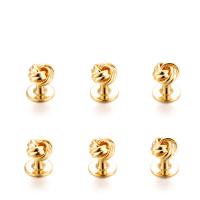 laiton boutons de manchettes, Placage de couleur d'or, bijoux de mode & pour homme, protéger l'environnement, sans nickel, plomb et cadmium, 10mm, 12PC/lot, Vendu par lot