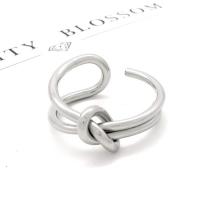 Nerūdijantis plienas Cuff Finger Ring, unisex, Originali spalva, Dydis:8, 5kompiuteriai/Pirkimo, Pardavė Pirkimo