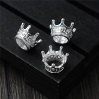 925 sterling ezüst gyöngy, 925 ezüst, Korona, divat ékszerek & DIY, 11x7mm, Lyuk:Kb 5.9mm, Által értékesített PC