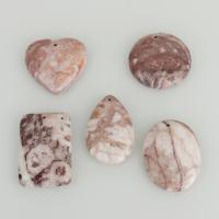 Cast+Stone Anhänger, natürliche, Rosa, Bohrung:ca. 2mm, 10PCs/Menge, verkauft von Menge