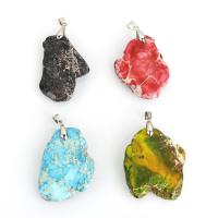 Natural Imperial Jasper Pendants Impression Jasper 26-44x38-62x4.5-6mm Approx Sold By Lot