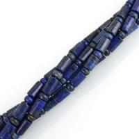 Lapis Lazuli Beads, Kolom, natuurlijke, blauw, 10.5x6.5x6.5mm,4x6x6mm, Gat:Ca 1mm, Ca 28pC's/Strand, Per verkocht Ca 16 inch Strand