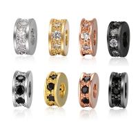 Cubic Zirconia Micro Pave Brass Beads plated micro pave cubic zirconia nickel lead & cadmium free Approx 3mm Sold By Lot