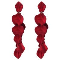 Boucles d'oreilles en alliage de zinc, acier inoxydable puce boucle d'oreille, Placage, bijoux de mode & pour femme, plus de couleurs à choisir, protéger l'environnement, sans nickel, plomb et cadmium, 112*23mm, Vendu par paire