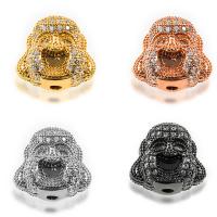 Cubic Zirconia Micro Pave Brass Beads Buddha plated micro pave cubic zirconia nickel lead & cadmium free Approx 1mm Sold By Lot