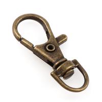 Cink ötvözet Key Kapcsos, galvanizált, Fenntartható & DIY, több színt a választás, nikkel, ólom és kadmium mentes, 20x35mm, 10PC-k/Bag, Által értékesített Bag