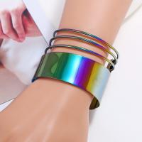 Zinc Alloy Cuff Bangle, forgyldt, mode smykker & Unisex, flerfarvede, nikkel, bly & cadmium fri, 6*45mm, 2pc'er/Lot, Solgt af Lot