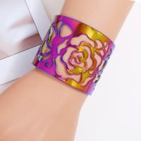 aleación de zinc Brazalete, chapado, Joyería & unisexo, multicolor, libre de níquel, plomo & cadmio, 60*50mm, 2PCs/Grupo, Vendido por Grupo