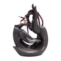 Backflow Incense Burner Porcelain handmade for home and office & durable black Sold By PC