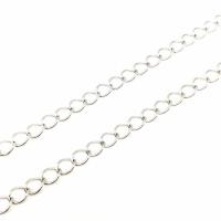 Rostfritt stål Extender Chain, 304 rostfritt stål, DIY & olika storlek för val, ursprungliga färgen, 100m/Lot, Säljs av Lot