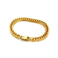 Edelstahl Schmuck Armband, plattiert, Modeschmuck & für den Menschen, goldfarben, 8mm, verkauft per ca. 8.4 ZollInch Strang