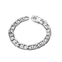 Tíotáiniam Cruach Bracelet, Cruach Tíotáiniam, Cross, jewelry faisin & stíl Punc & do fear, 8.1mm, Fad Thart 7.9 Inse, Díolta De réir PC