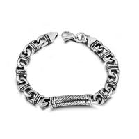 Titan Edelstahl Armband, Titanstahl, poliert, Modeschmuck & Punk-Stil & für den Menschen, 8.6mm, Länge ca. 8.7 ZollInch, verkauft von PC