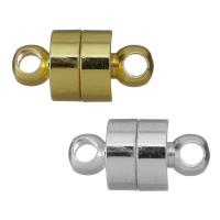 Brass Magnetic Kapcsos, Sárgaréz, galvanizált, több színt a választás, nikkel, ólom és kadmium mentes, 12x6x6mm, Lyuk:Kb 2mm, 50PC-k/Lot, Által értékesített Lot