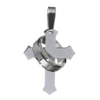 Ciondoli gioielli in acciaio inox, gioielli di moda, argento, 34x46x25mm, Foro:Appross. 8x12mm, Venduto da PC