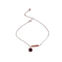 acier inoxydable bracelet de cheville, bijoux de mode & pour femme & double face, 22cm,0.8cmx2cm, Vendu par PC