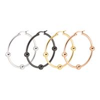 Mens Stainless Steel Hoop Korvakorut, Ruostumaton teräs, päällystetty, Unisex & erikokoisia valinnalle, enemmän värejä valinta, 4Parit/laukku, Myymät laukku