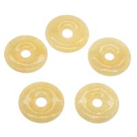 La cera de abejas colgante, Donut, diverso tamaño para la opción, amarillo, agujero:aproximado 7.5mm, 5PCs/Bolsa, Vendido por Bolsa