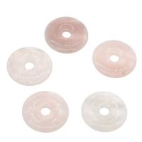 Rose Quartz Függő, Fánk, különböző méretű a választás, rózsaszín, Lyuk:Kb 8mm, 5PC-k/Bag, Által értékesített Bag