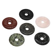 Colgantes de Gemas, Piedras preciosas, Donut, enviado al azar & diverso tamaño para la opción, agujero:aproximado 10.5mm, 5PCs/Bolsa, Vendido por Bolsa